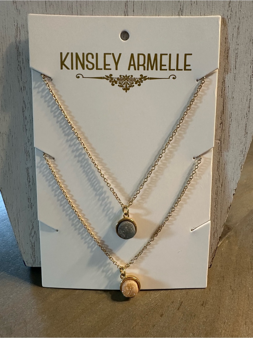 Kinsley Armelle Quartz Stud Gold Necklaces (2)